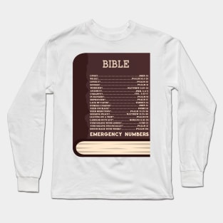 Emergency Bible Numbers Long Sleeve T-Shirt